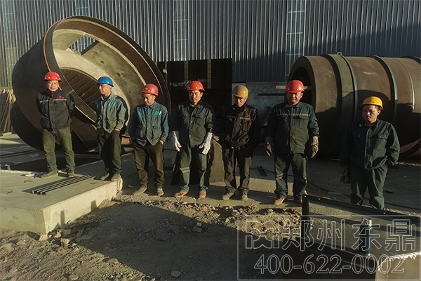 内蒙古煤泥烘干机设备安装实拍现场