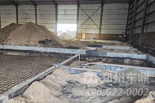 山西怀化浮选精煤烘干机土建现场