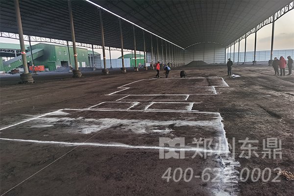 山西朔州应县煤泥烘干机设备基础建设现场