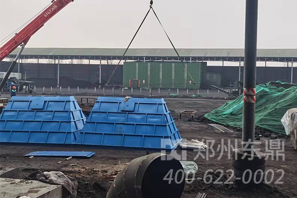 山西应县煤泥烘干机安装现场