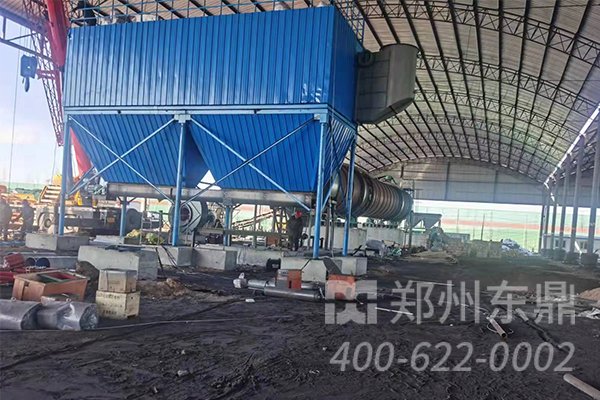 山西应县煤泥烘干机生产线安装现场实拍