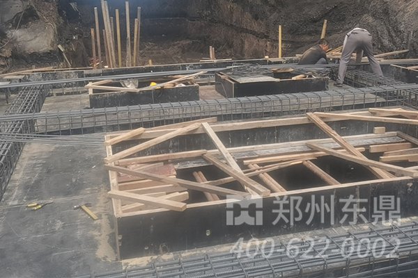 内蒙古煤泥烘干机基础施工现场实拍