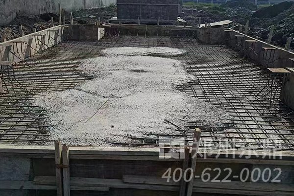 山西应县煤泥烘干机基础建设施工现场实拍图
