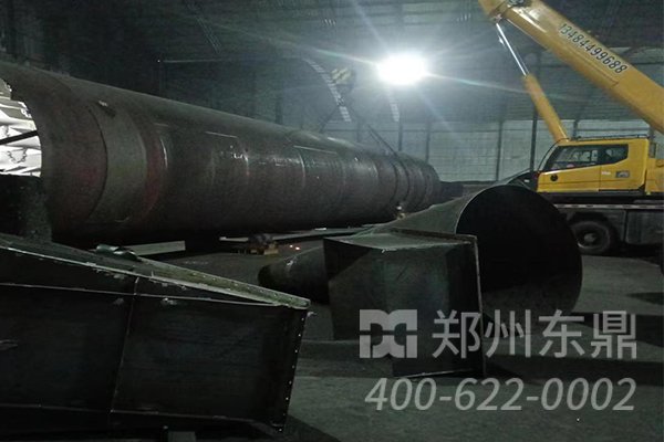 陕西彬县1500吨煤泥烘干机设备项目安装现场