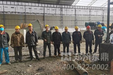 宁夏大型煤泥烘干机项目安装开始启动