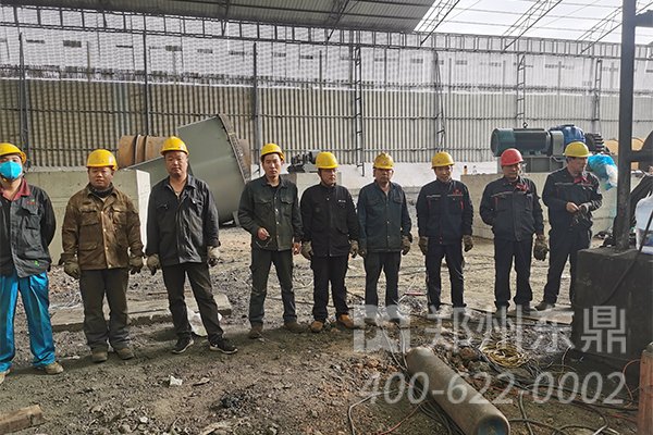 宁夏大型煤泥烘干机项目安装正式启动
